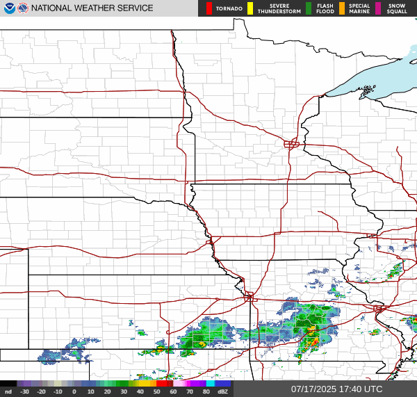 Weather radar map